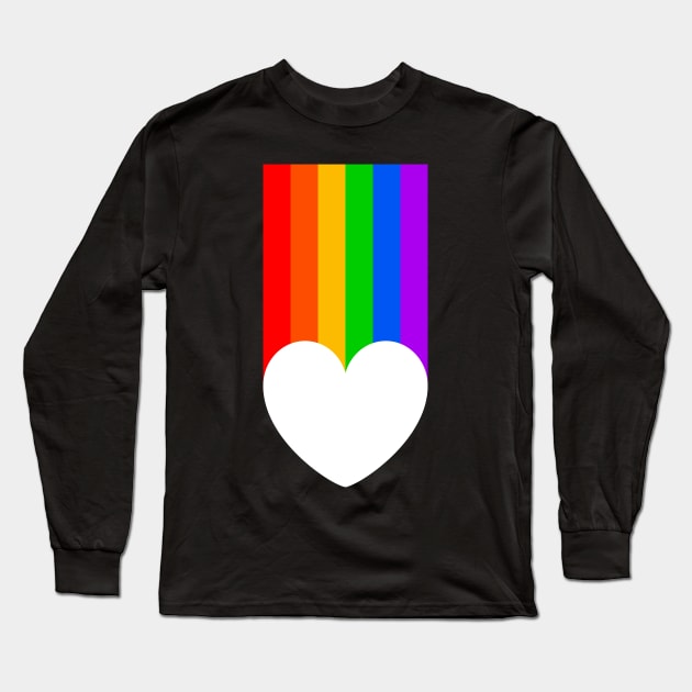 Pride Heart Rainbow LGBT Gay Homosexuality Long Sleeve T-Shirt by Foxxy Merch